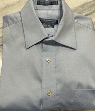 Forsyth of Canada Wrinkle Free Dress Shirt, Size 15.5-34/35, Light Blue, Cotton
