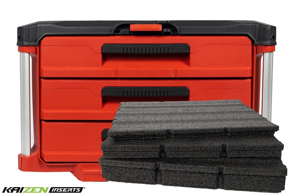Milwaukee 48-22-8443 PACKOUT 3-Drawer Tool Box - Kaizen Foam