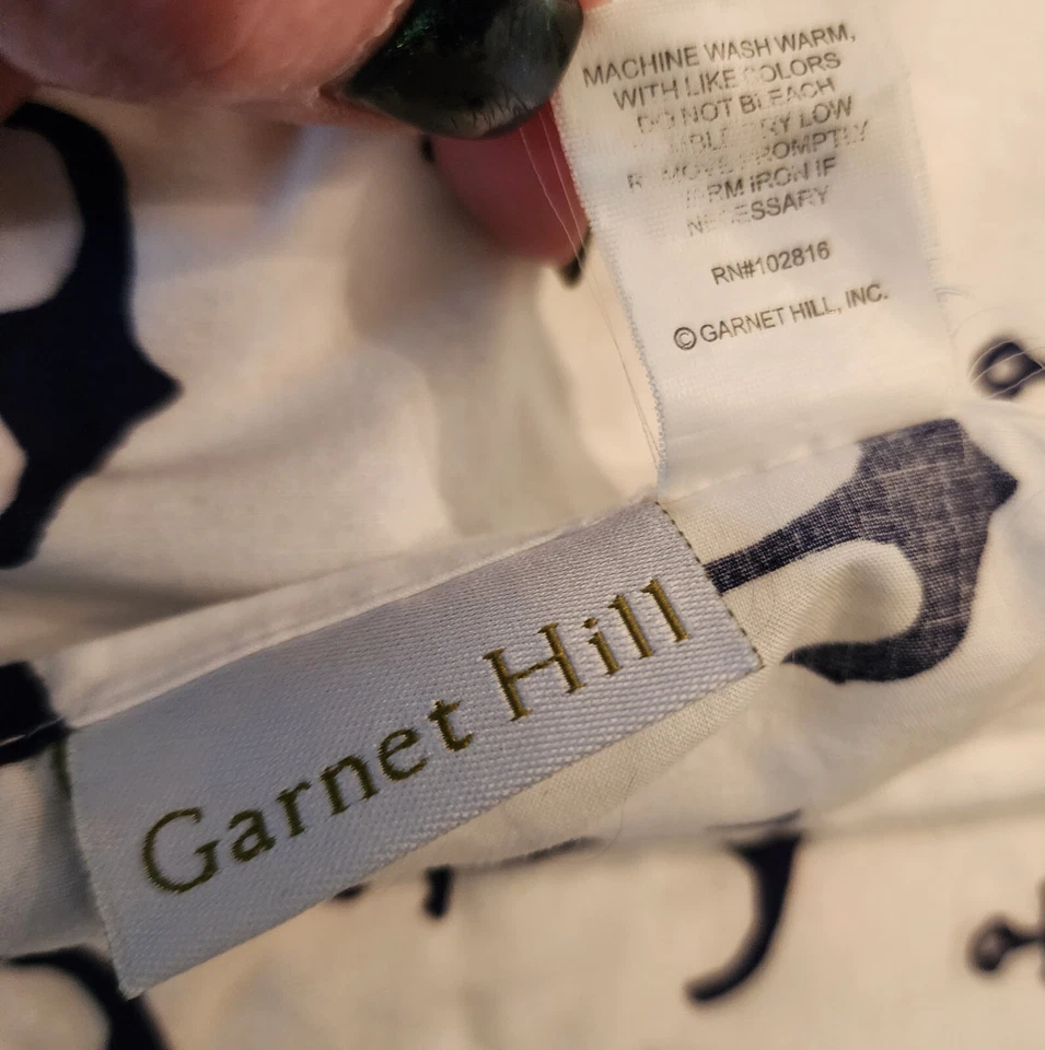 Anclajes náuticos Garnet Hill 100 % algodón fundas de almohada estándar 1 disponible Foto 3 de 3