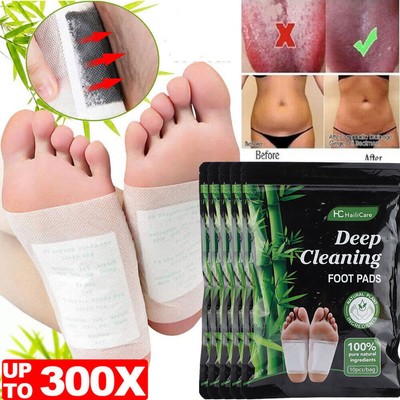 10-300x Detox Foot Patches Pads Body Toxins Feet Deep Cleansing Natural Herbal