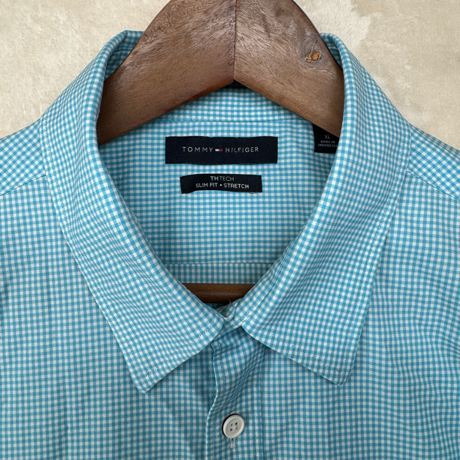 Tommy Hilfiger TH Tech Stretch Slim Fit Men's Size XL Check Long Sleeve Shirt thumbnail 8