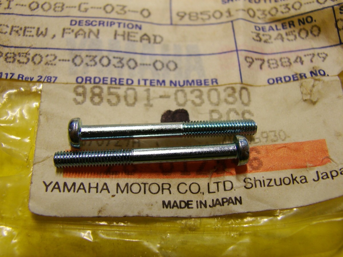 NOS YAMAHA XJ1100 XJ550 XJ650 XJ750 XS400 XV920 SCREW QTY2