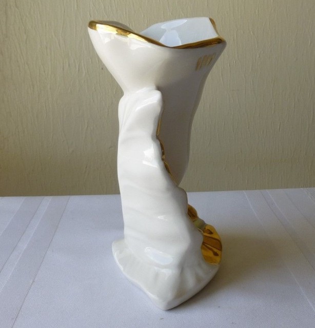 Vintage Warranted 22K Gold Peace Lily Vase Calla Lily Pottery Collectible eBay