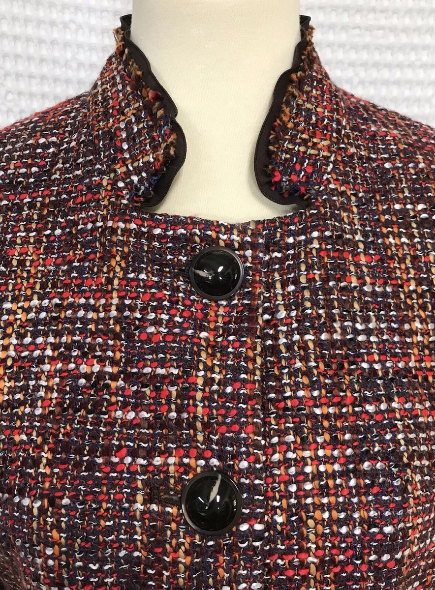 Raw edge tweed jacket discount