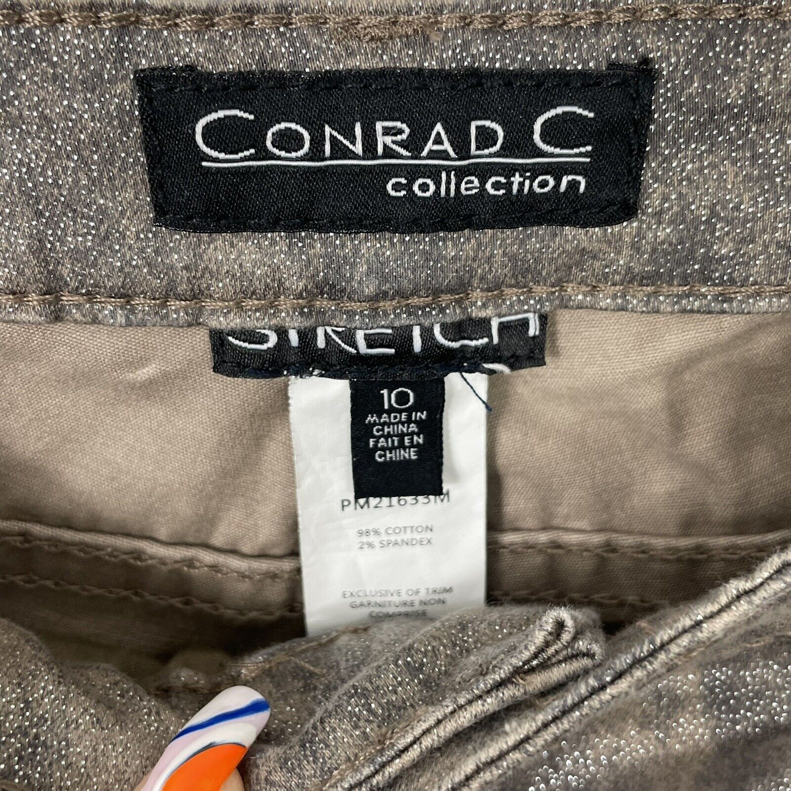 CONRAD C COLLECTION $95 Black And Brown Stretch G… - image 7