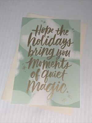 Hallmark Christmas/New Year Card: Moments Of Quiet Magic & Brightest Beginning