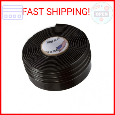 Silicone Rubber Grip Wrap for Tool Handles, Fitness and Sports Equipment - Black