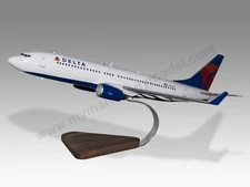 Boeing 737-800 Delta Airlines Livery 2 Desk Wood Airplane Model Larger 1/100