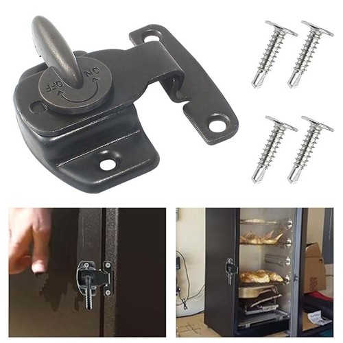 Premium Smoker Door Latch Kit with Self Drilling Screws Included