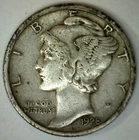 1928 Silver Mercury Dime Extra Fine Circulated 10c US Type Coin Philadelphia