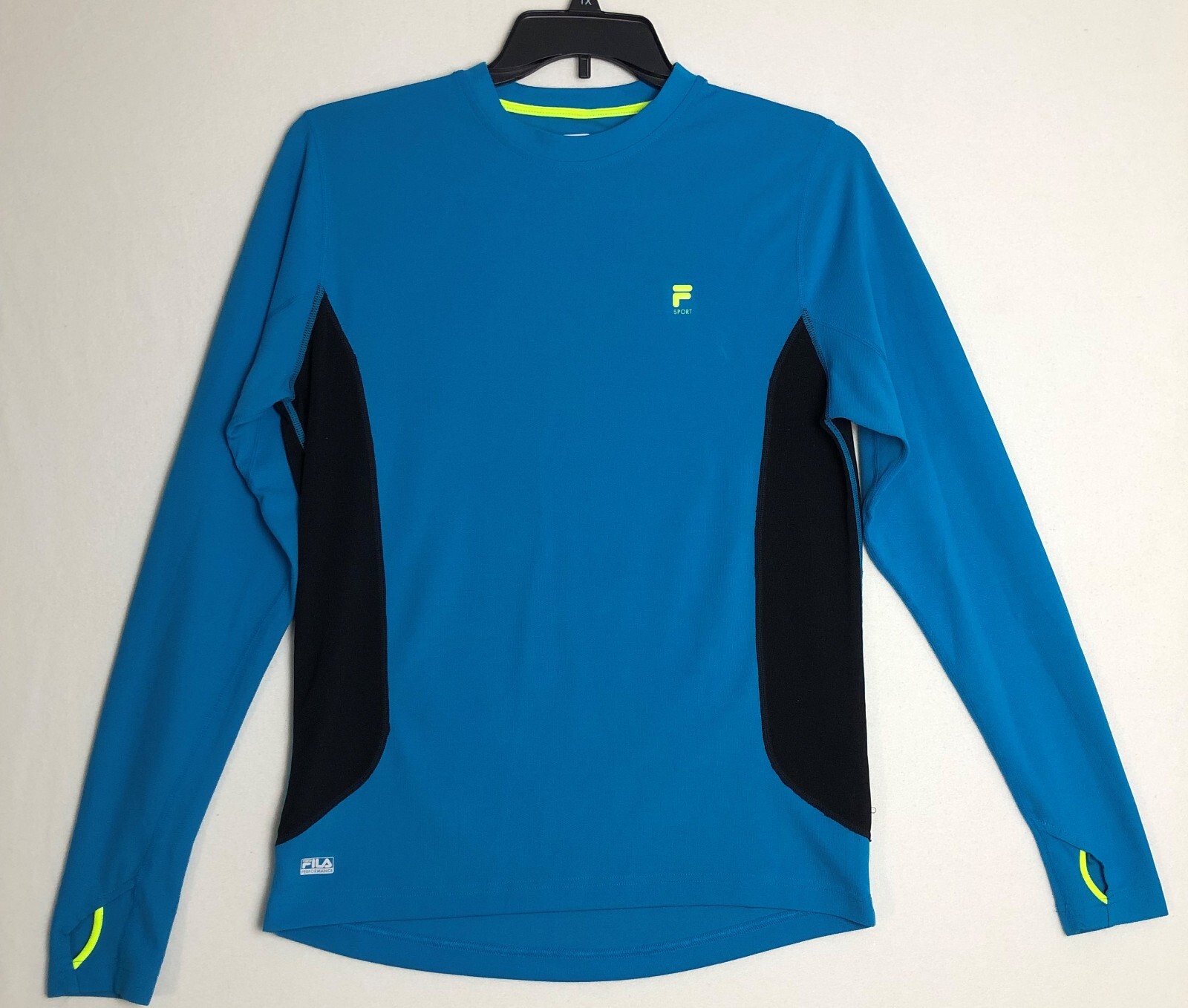 Pullover FILA Sport Activewear donna blu nero maniche lunghe fori per pollice