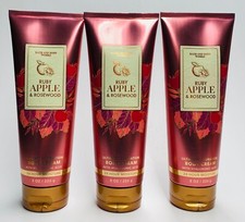 3 Bath  Body Works RUBY APPLE ROSEWOOD Body Cream Lotion