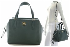 Tory Burch Kira Pebbled Leather Satchel Poblano