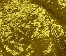 2 Yards - Gold - Stretch Polyester Crushed Velvet Fabric