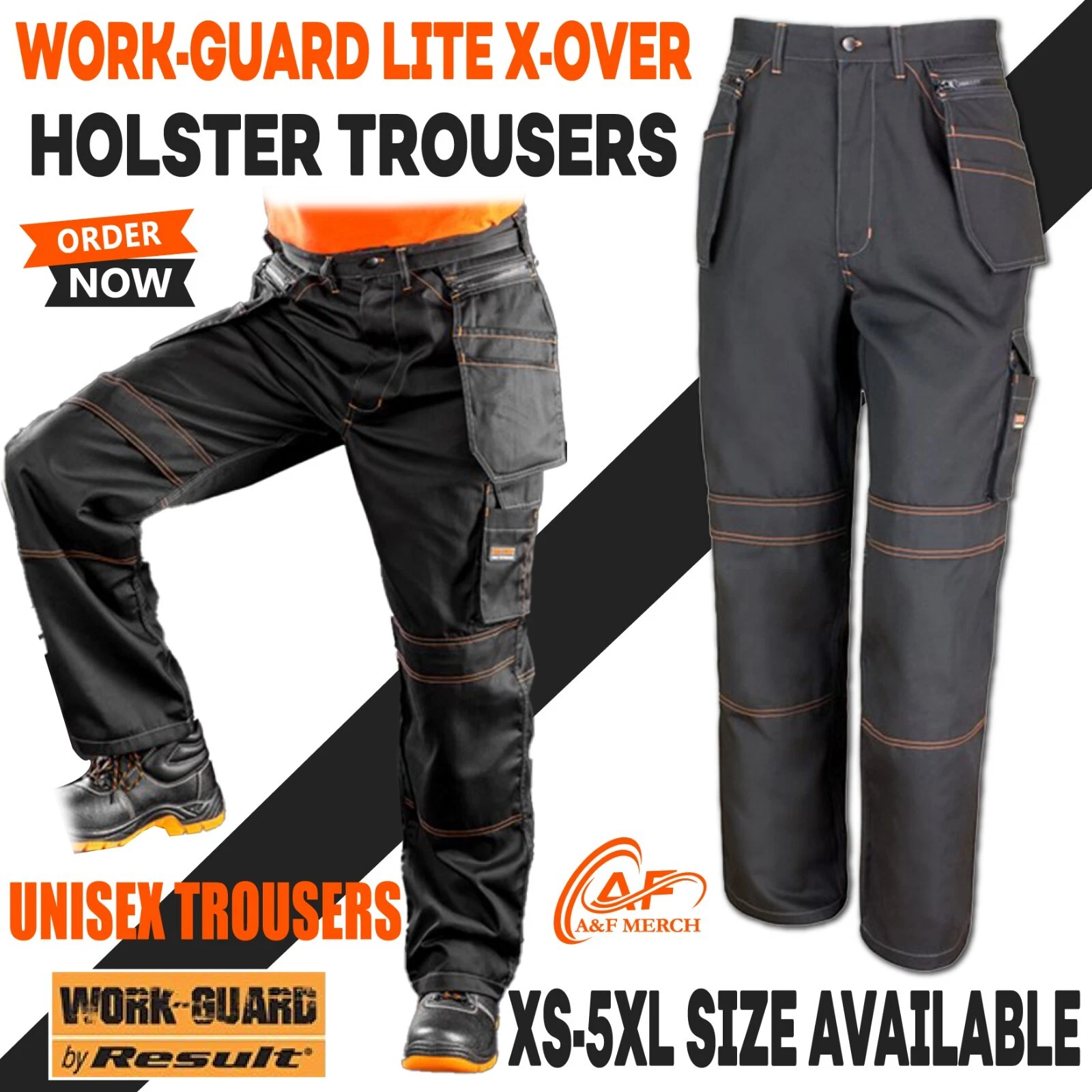 Result WorkGuard Lite X Over Holster Classic Jean Style Trouser Workwear R323X