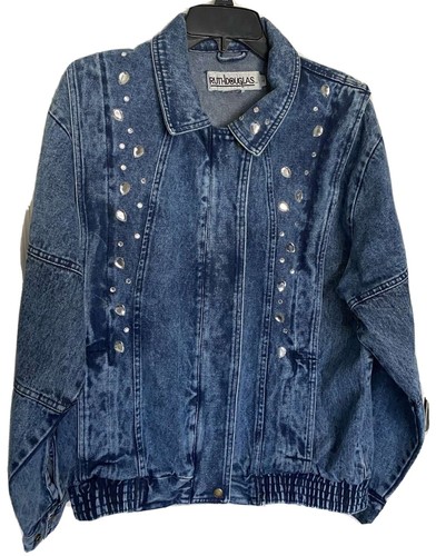 VTG Ruth Douglas Jean Jacket Acid Wash 