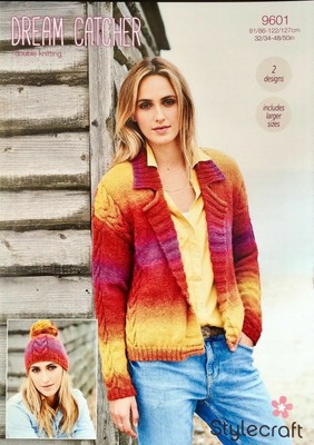 Stylecraft 9601 Strickmuster - Jacke und Hut im Traumfänger DK