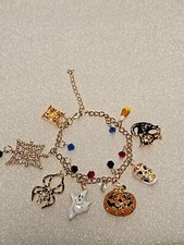 Festive Halloween Alloy Enamel Charm Bracelet For Halloween Lovers