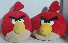 Rovio Mobile Inc. 2010 Angry Birds Red White Black Stuffed Toy Ball Animal