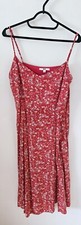 UNIQLO Crimson Floral Slip Dress