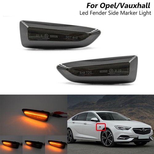 2x Dynamische Schwarze LED Seitenblinker Für Opel Astra J K Zafira C Insignia B - Bild 1 von 9
