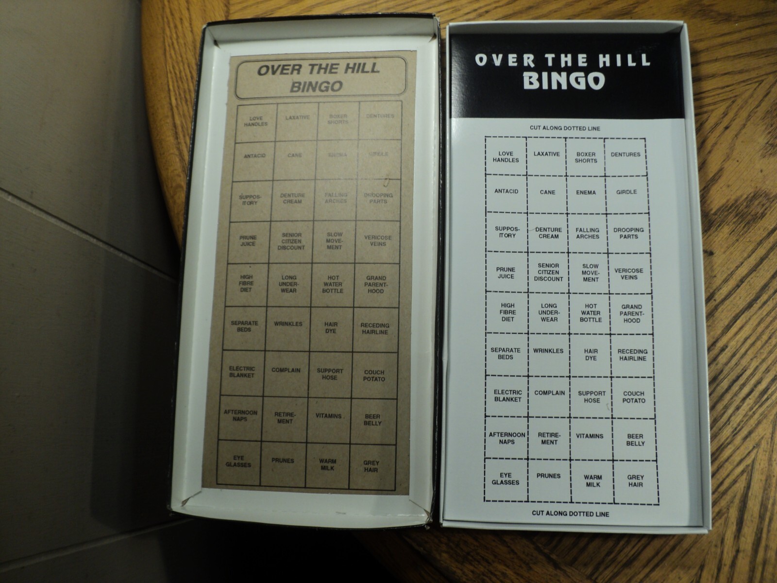 Vintage Over The Hill Bingo Game Style  #40245 Complete  Forum Novelties USA