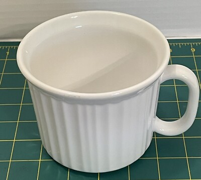 Corning Ware French White 20 oz Stoneware Mug No Lid Soup Bowl Coffee Mug |  eBay