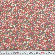 Vintage Florals Springs Industries Off White Cotton Fabric by the HALF YARD