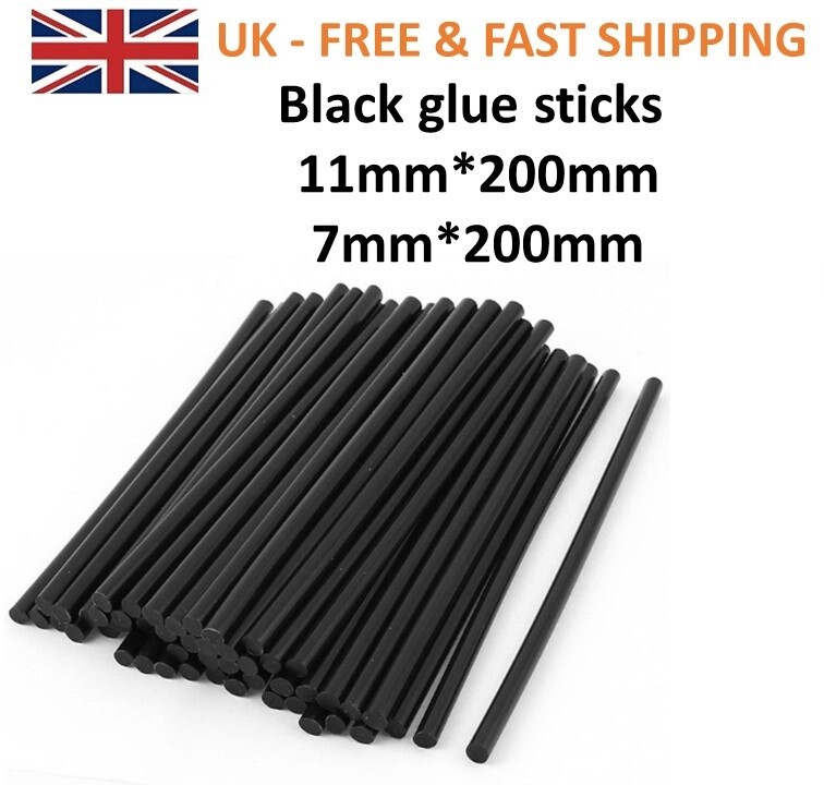 BLACK hot glue sticks 7/11mmX200mm hot melt adhesive sticks 10/30/50
