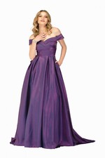 Authentic Lucci Lu 28063X-Color: Purple-Size 22- Prom Dress