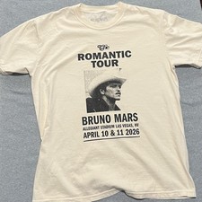  LARGE BRUNO MARS - SHIRT   ROMANTIC TOUR - LAS VEGAS EXCLUSIVE