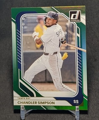Chandler Simpson Green Holo Foil /199 2026 Donruss Card #29 Tampa Bay Rays