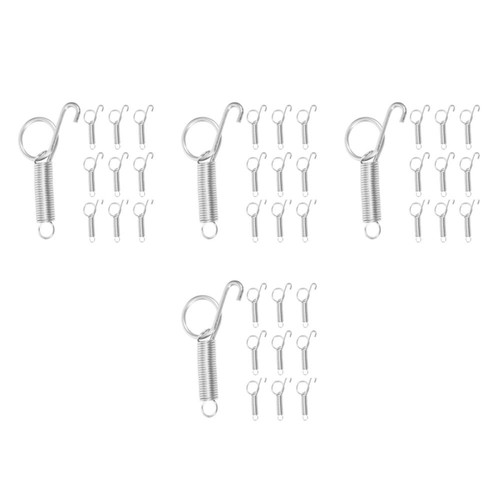  24 piezas pestillo de puerta de jaula loro a prueba de fugas pestillos de resorte gancho fijo - Imagen 19 de 20