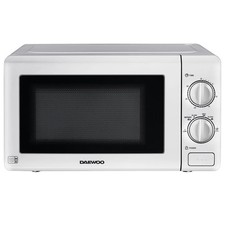 Image of Daewoo 20L White Manual 800W Microwave with Stainless Steel Cavity