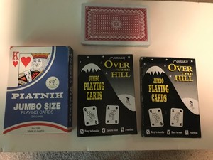 4 Large Playing Card Decks