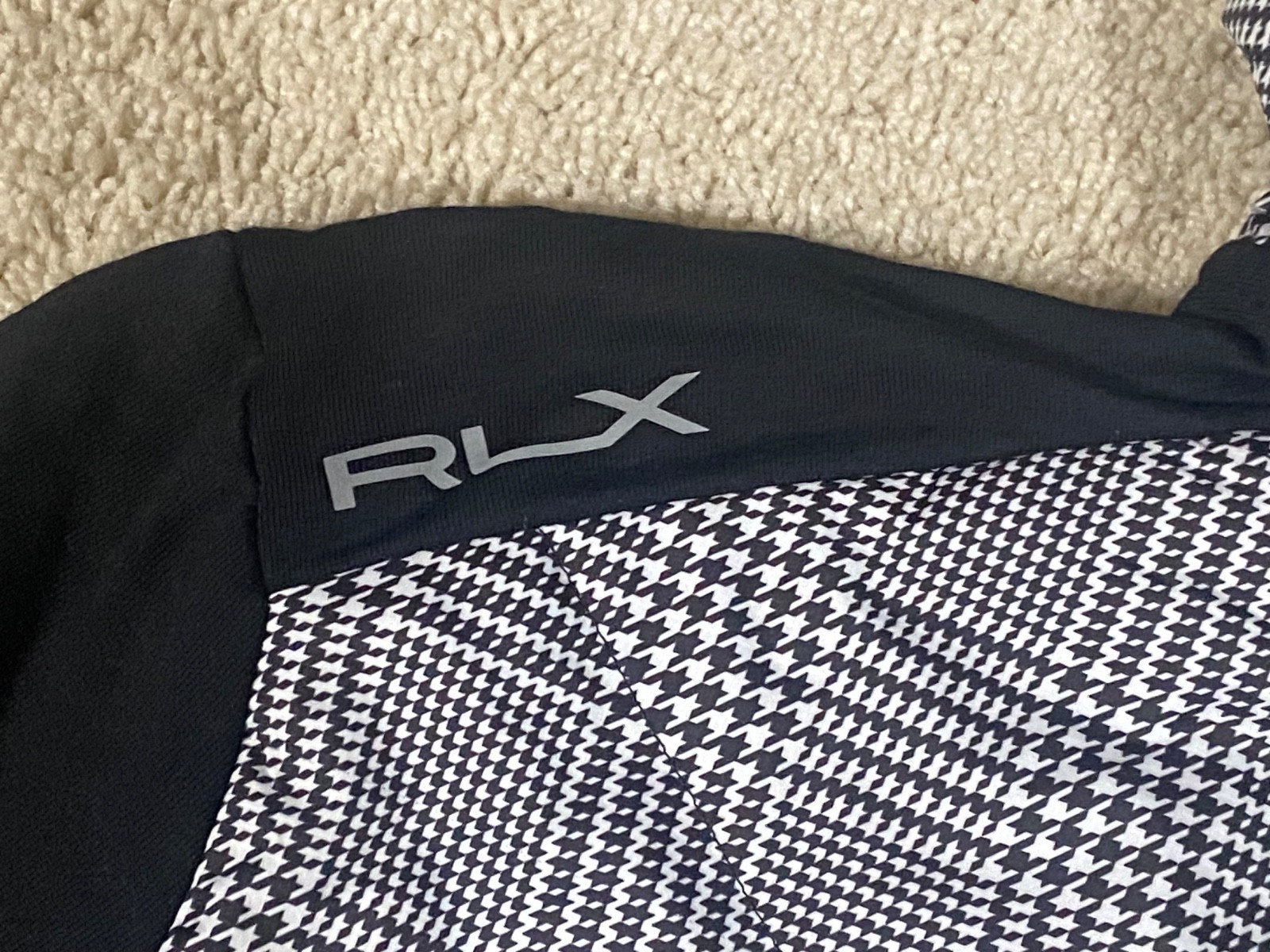 NWT $268 RLX Ralph Lauren Black White Glen Plaid Hooded Jacket Men's Size M