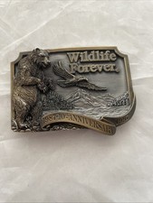 Grizzly Bear Wildlife Nature Belt Buckle 10th Anniversary Ltd Ed 105/500