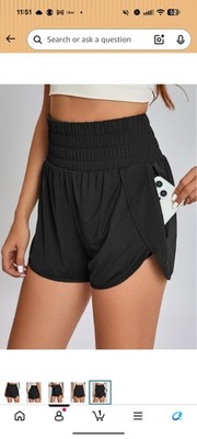 Black Women's Board Swim Shorts XXL Polyester Pocket Elastic Waist