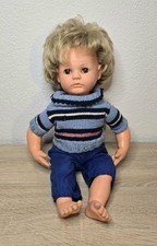 Alte Vynilpuppe Spielpuppe Doll Schildkröt Peterle 55 cm Schlafaugen Vintage