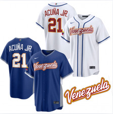 #21 Acuna JR 2026 World Classic MEN Stitched Jersey Royal /White