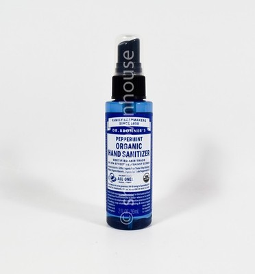 Dr. Bronner's PEPPERMINT Organic Hand Sanitizer Spray 2 fl oz Exp 01/2028