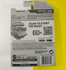 2015 Hot Wheels ~ HW City ~ Turbine Time ~ Pearl Green ~ 2/250 ~ metal base