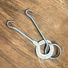 Victorian 1900s Original Metal Button Hook, Silver Color, MPN 142