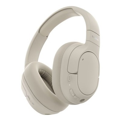 Belkin ANC Over-Ear Bluetooth Headphones Fast Charge | 60Hr Battery | Beige