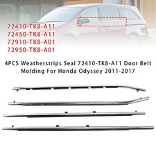 4x Moldura de cinturón de sellado de resistencia para puerta 72410TK8A11 apta para Honda Odyssey 2011-17