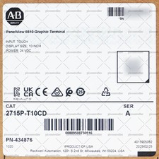 New Allen Bradley 2715P-T10CD PanelView 5510 Graphic Terminal 2715PT10CD