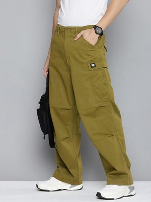 Levis Cargo Pants Mens Size 33x32 Olive Green Loose Fit Rugged Woven