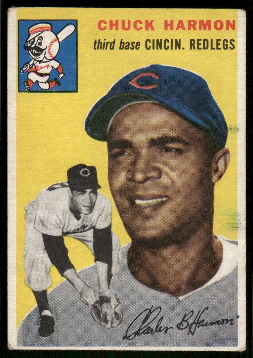 1954 Topps Chuck Harmon Rookie RC #182 Cincinnati Redlegs