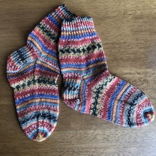 Hand Knit Colorful Socks Women s Size 7-9