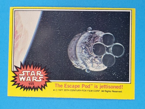 1977 Topps Star Wars #155 The Escape Pod is jettisoned! — Raw